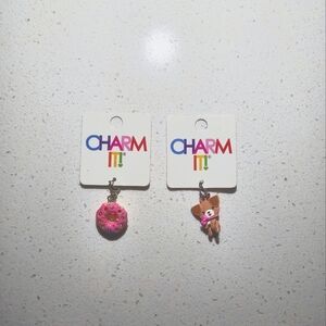 Charm It! Pink Donut and Brown Dog Charms